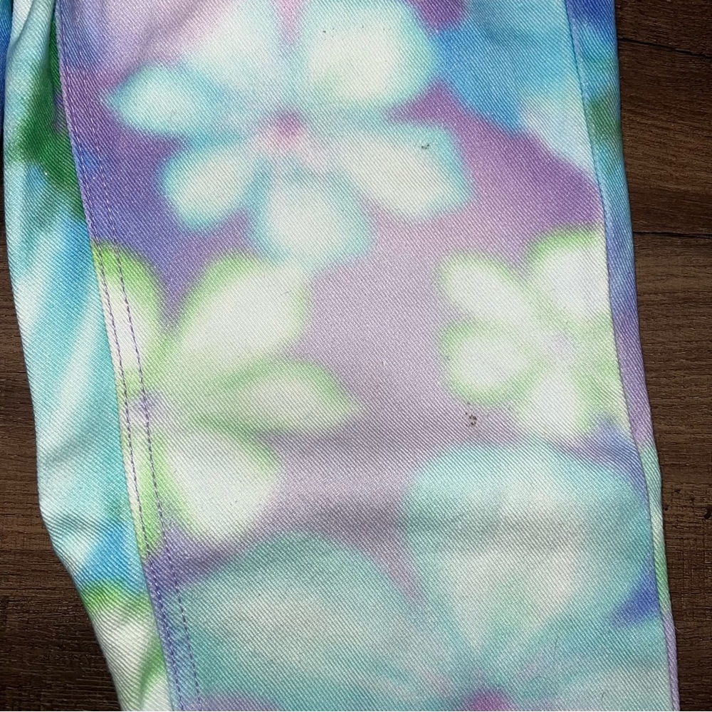 Urban Outfitters BDG Floral Tie Dye High Waisted Jeans - Picture 5 of 9